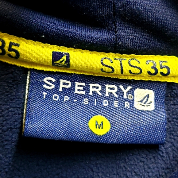 Sperry Topsider STS35 boys medium full zip hooded jacket grey & blue - Picture 2 of 12